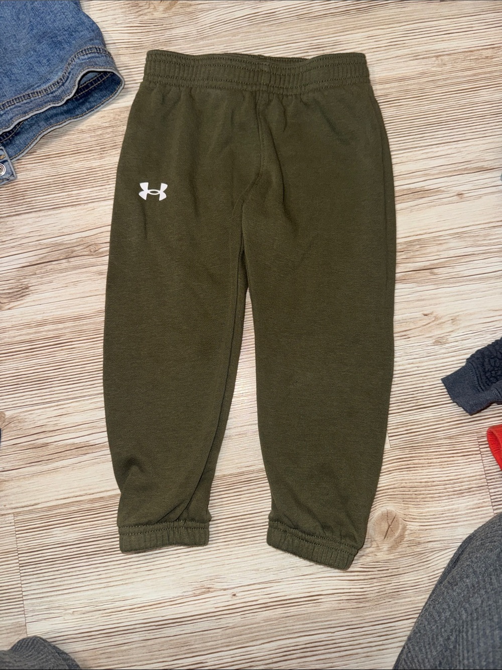 Under Armour Olive Green Kids Fleece Joggers